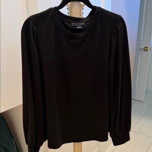 Sanctuary Black Logo Satin Tag Top